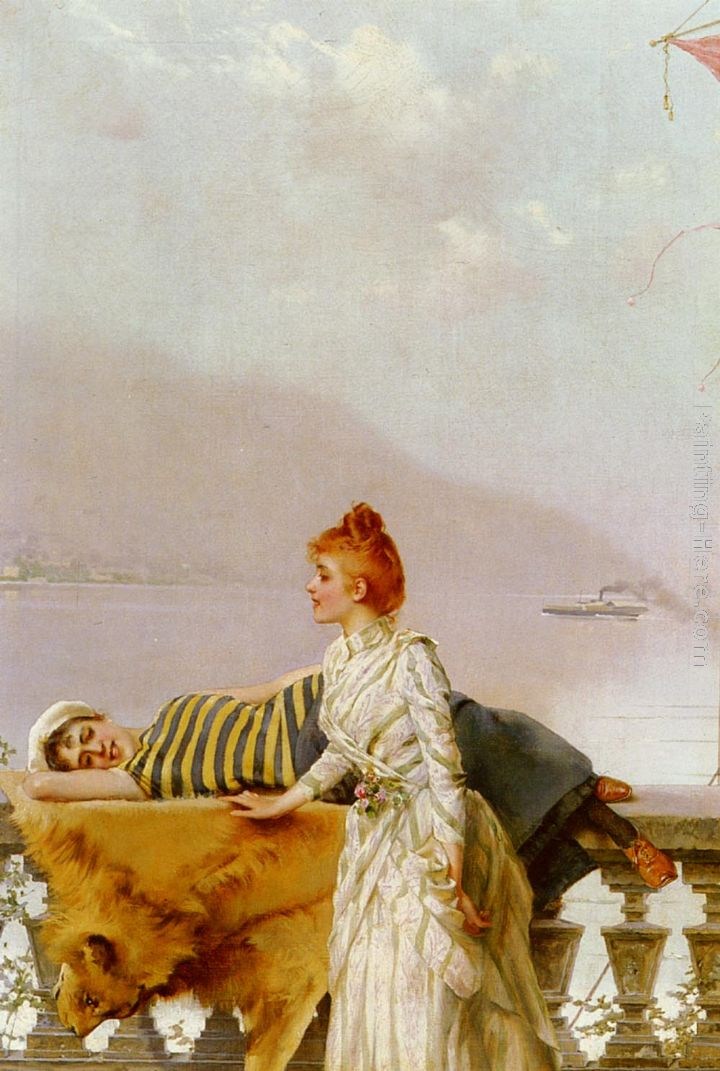 Vittorio Matteo Corcos On The Balcony